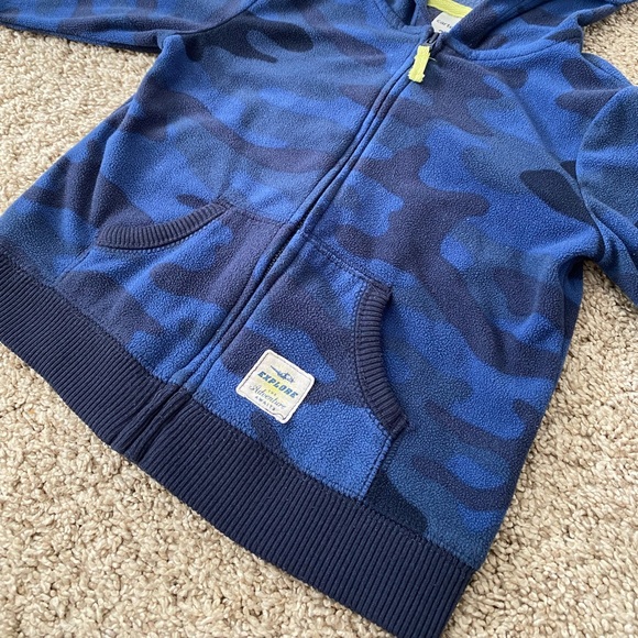 Carters toddler baby boy blue camo zip up jacket sweater size 24 months - Picture 6 of 7